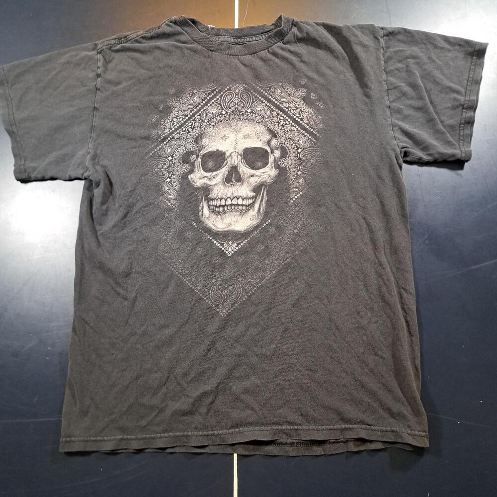 Affliction Men's Black and Grey T-shirt